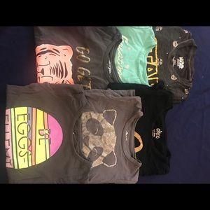 Set of 7 little girls short sleeve tops
